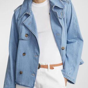 Brand New Ralph Lauren cropped denim Trench jacket